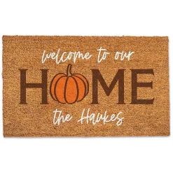 Personalized Welcome to Our Home Pumpkin Doormat