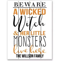 Personalized Wicked Witch Halloween Wall Art