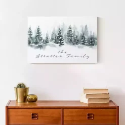 Personalized Winter Tree Landscape Canvas Print
