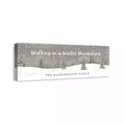 Personalized Winter Wonderland Canvas Wall Plaque
