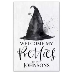 Personalized Witch Hat Halloween Wall Art