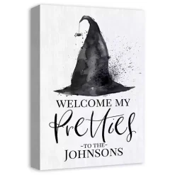 Personalized Witch Hat Halloween Wall Art