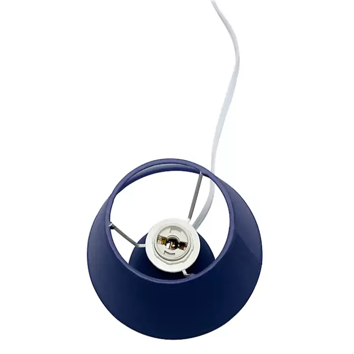 Petite Blue Oblong Table Lamps, Set of 2