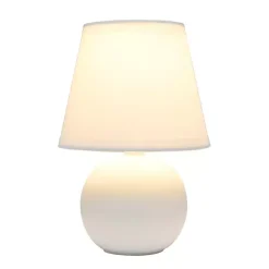 Petite Off White Orb Ceramic Table Lamp