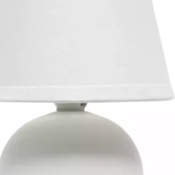 Petite Off White Orb Ceramic Table Lamp