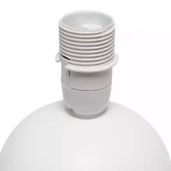 Petite Off White Orb Ceramic Table Lamp