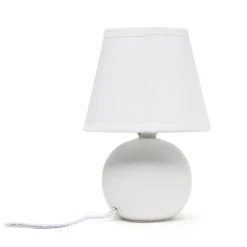Petite Off White Orb Ceramic Table Lamp