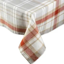 Picnic Plaid Cotton Tablecloth, 84 in.
