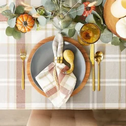 Picnic Plaid Cotton Tablecloth, 84 in.