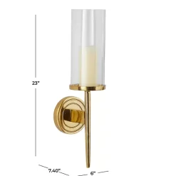 Pierre Polished Gold Stem Sconce