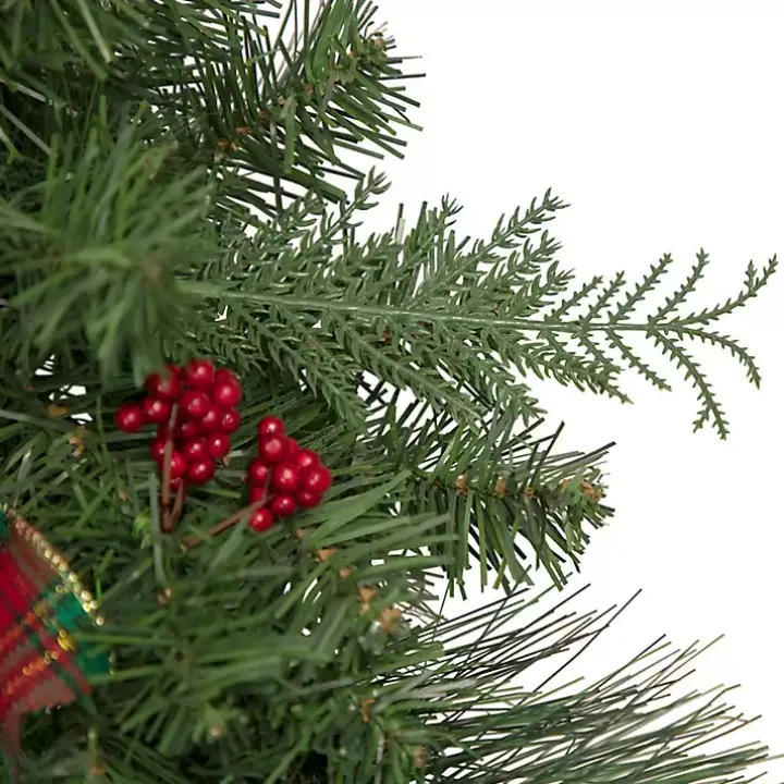 Pine and Berries Ribbon Wreath