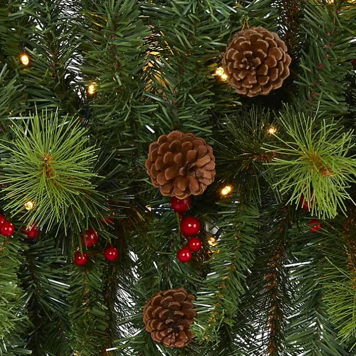 Pine and Berry LED Swag