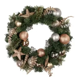Pine and Star Ornaments Wreath