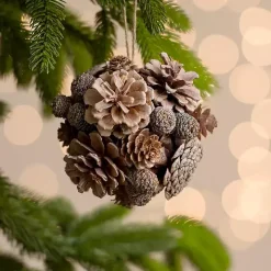 Pinecone Orb Christmas Ornament