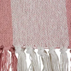 Pink and White Buffalo Check Throw