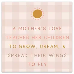 Pink Checkered A Mother's Love Canvas Art Print