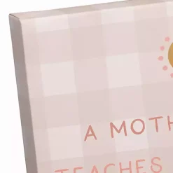 Pink Checkered A Mother's Love Canvas Art Print