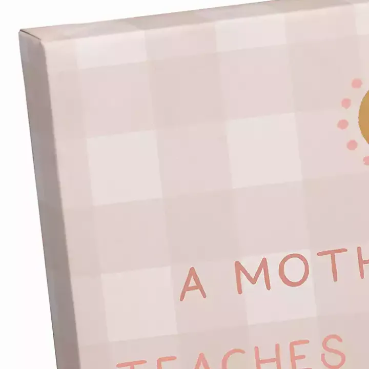 Pink Checkered A Mother's Love Canvas Art Print