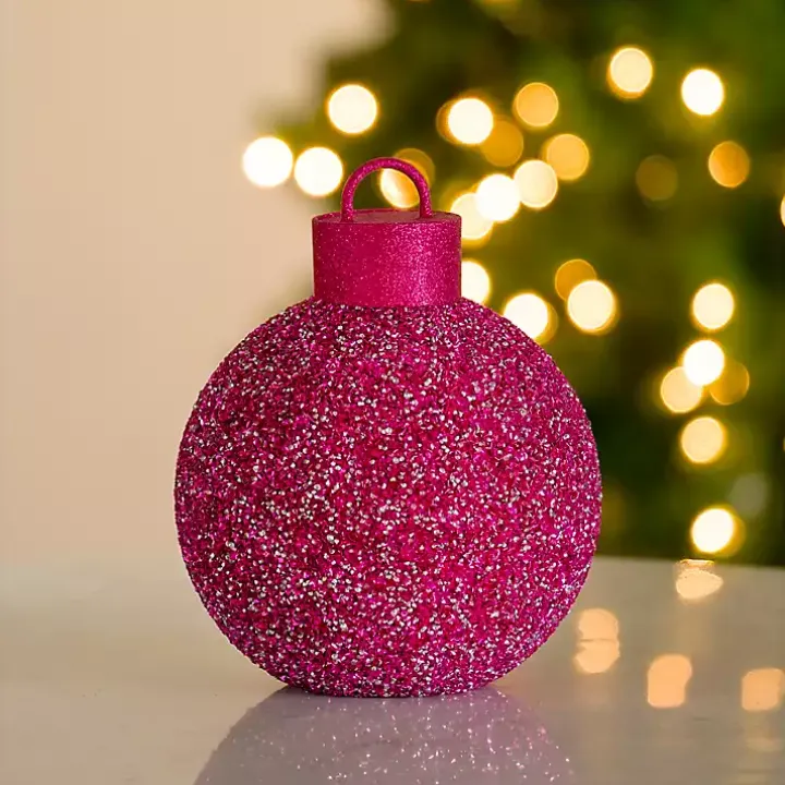 Pink Confetti Glitter Ornament, 7 in.
