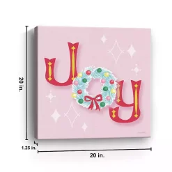 Pink Joy Wreath Canvas Print