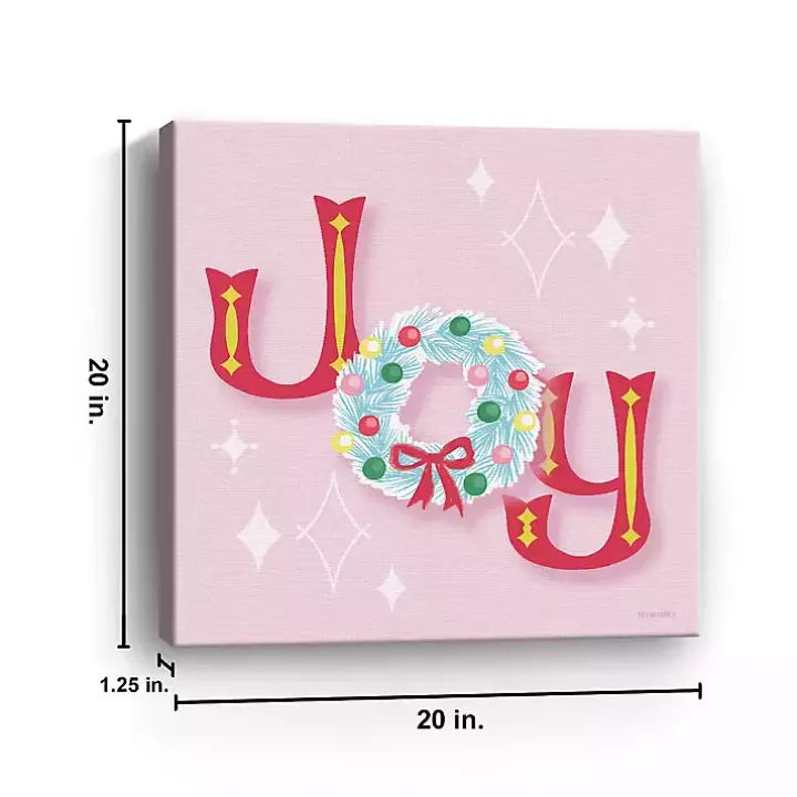 Pink Joy Wreath Canvas Print