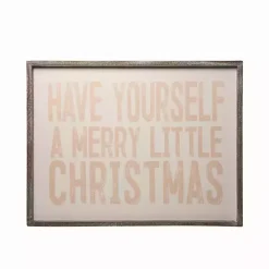 Pink Merry Little Christmas Framed Wall Plaque