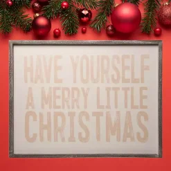 Pink Merry Little Christmas Framed Wall Plaque