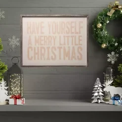 Pink Merry Little Christmas Framed Wall Plaque