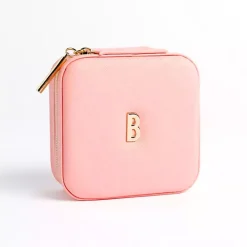 Pink Monogram B Travel Jewelry Box