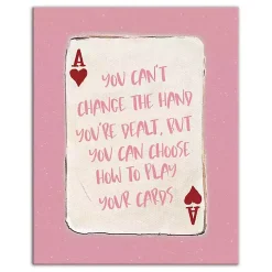 Pink Playing Card Canvas Art Print