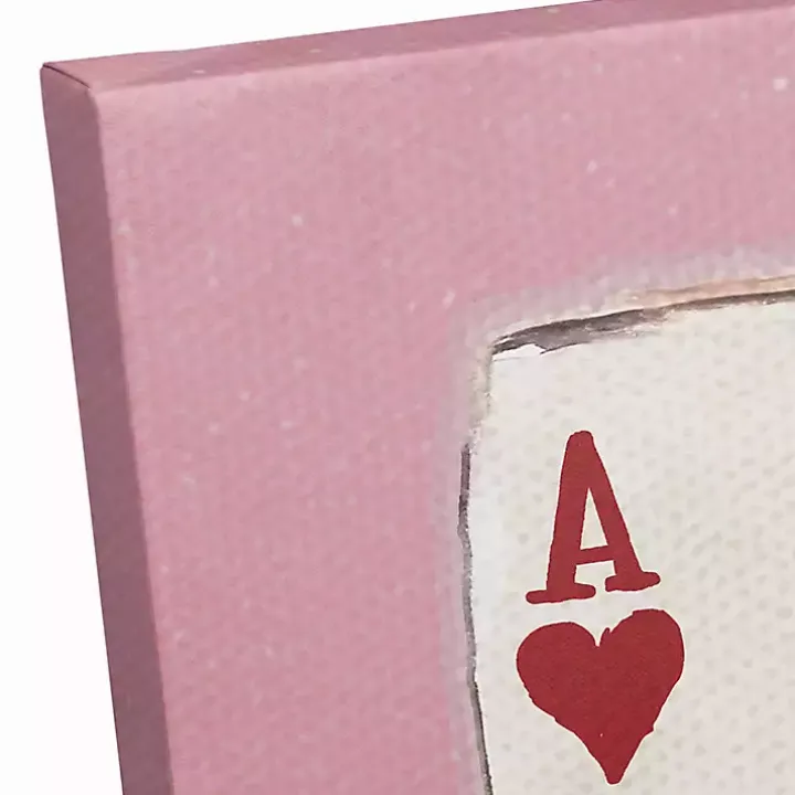 Pink Playing Card Canvas Art Print