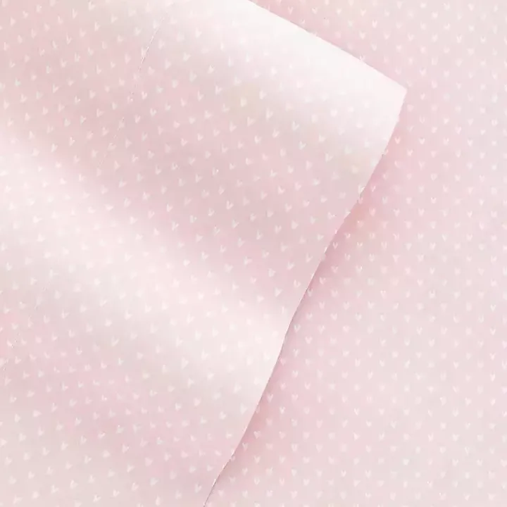 Pink Tiny Hearts 3-pc. Twin Sheet Set