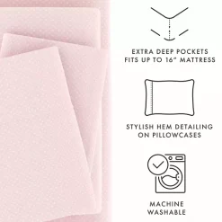 Pink Tiny Hearts 3-pc. Twin Sheet Set