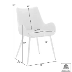 Pink Velvet Avery Dining Chair