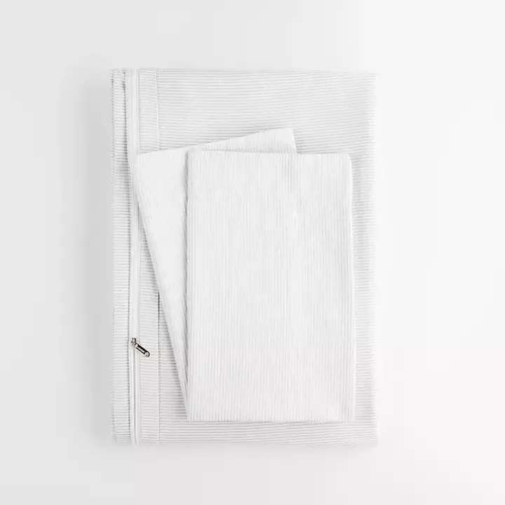 Pinstriped 3-pc. Twin Duvet Cover Set