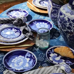 Pip Vintage Blue Floral Appetizer Plates, Set of 4