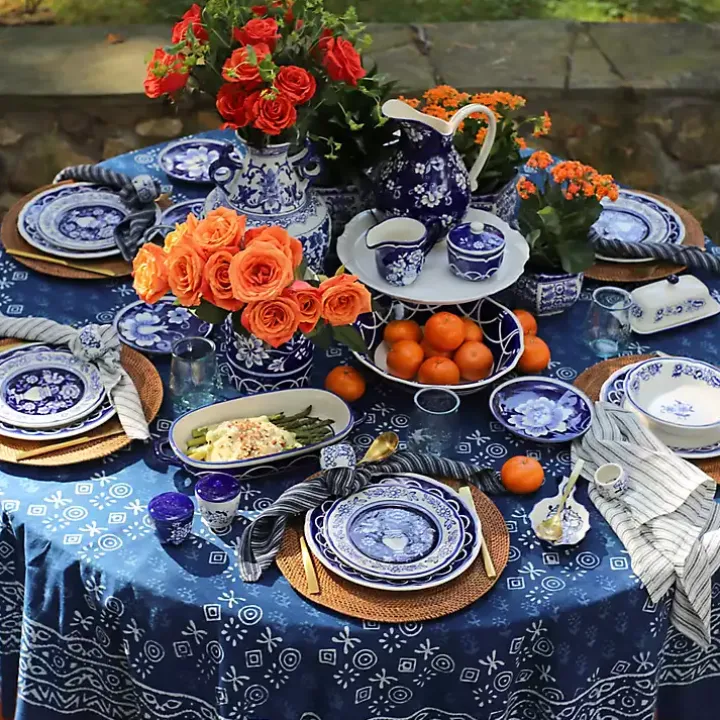 Pip Vintage Blue Floral Serving Platter