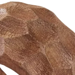 Pitted Chunky Mango Wood 4-pc. Napkin Ring Set