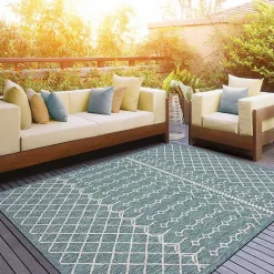 Placid Portico Sun Shower Outdoor Area Rug, 5x8