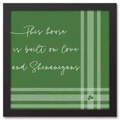 Plaid Love & Shenanigans Framed Canvas Wall Art