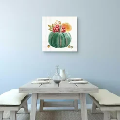 Plaid Pumpkin Harvest Canvas Art Print