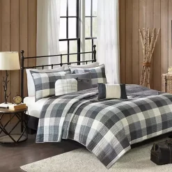 Plaid Reversible 6-pc. Full/Queen Coverlet Set