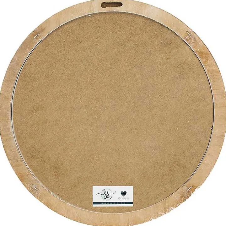 Plaid Thankful Round Framed Wall Plaque