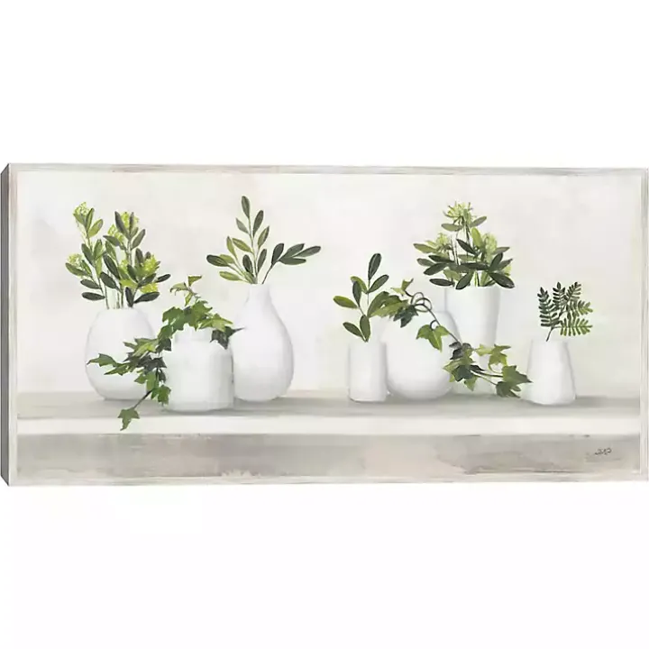 Plant Shelf Life Framed Canvas Art Print