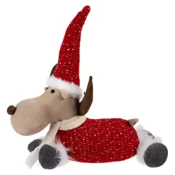 Plush Laying Moose Decoration