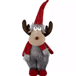 Plush Standing Moose Decoration