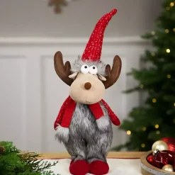 Plush Standing Moose Decoration