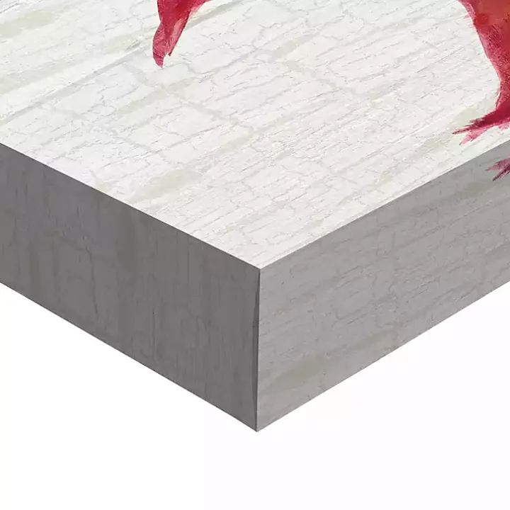 Poinsettia and Holly Canvas Art Print