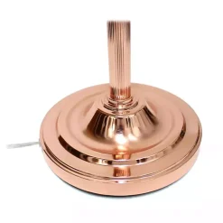 Polished Rose Gold and White Reading Arm Torchiere