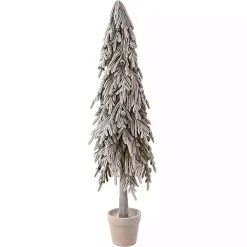 Potted Soft Touch Snowy Norfolk Pine Tree, 48 in.